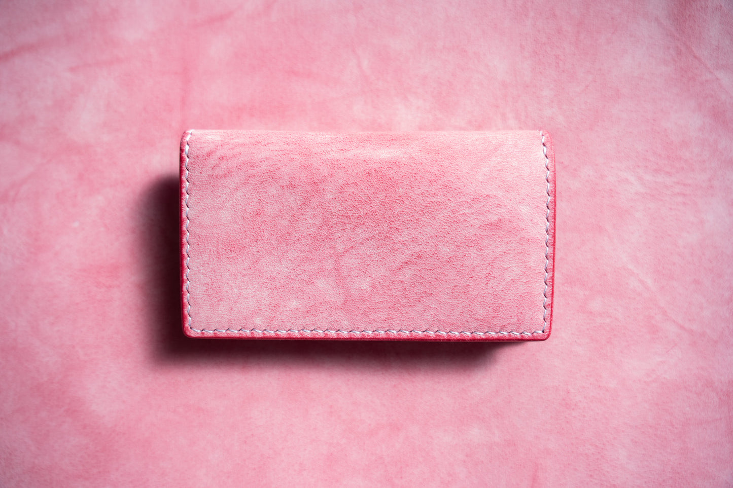 【一点物】スリムカードケース ピンクxアイスブルー