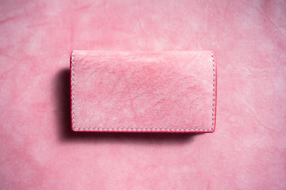 【一点物】スリムカードケース ピンクxアイスブルー