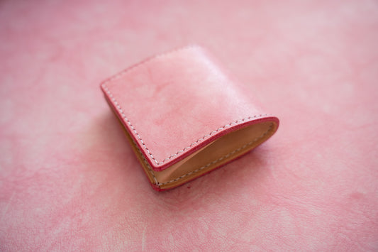 【一点物】ボックス型コインケース ピンク