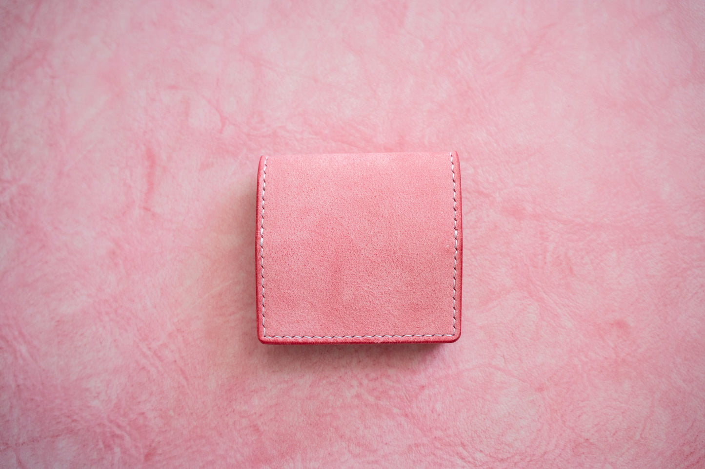【一点物】ボックス型コインケース ピンク