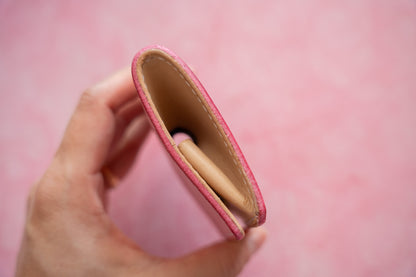 【一点物】ボックス型コインケース ピンク