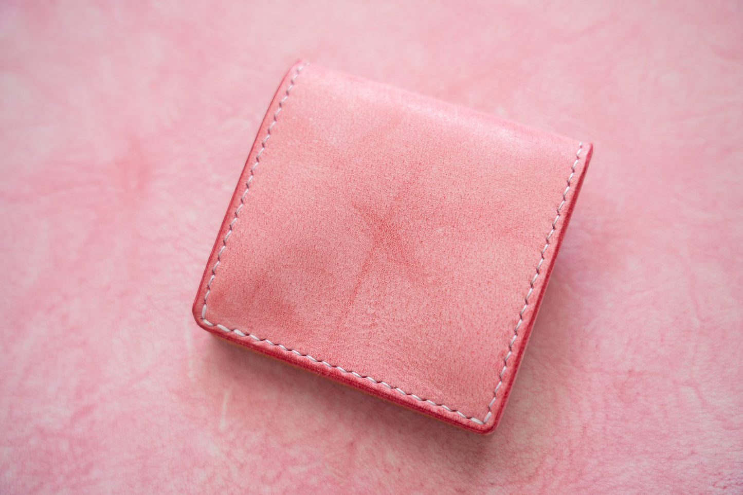 【一点物】ボックス型コインケース ピンク