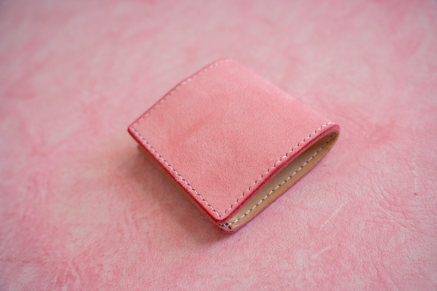 【一点物】ボックス型コインケース ピンク
