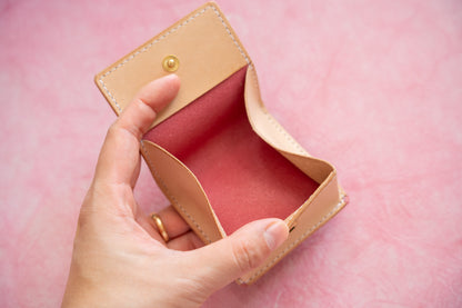 【一点物】ボックス型コインケース ピンク