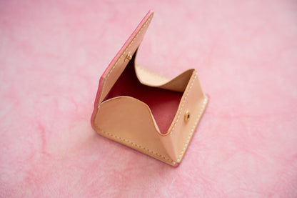 【一点物】ボックス型コインケース ピンク