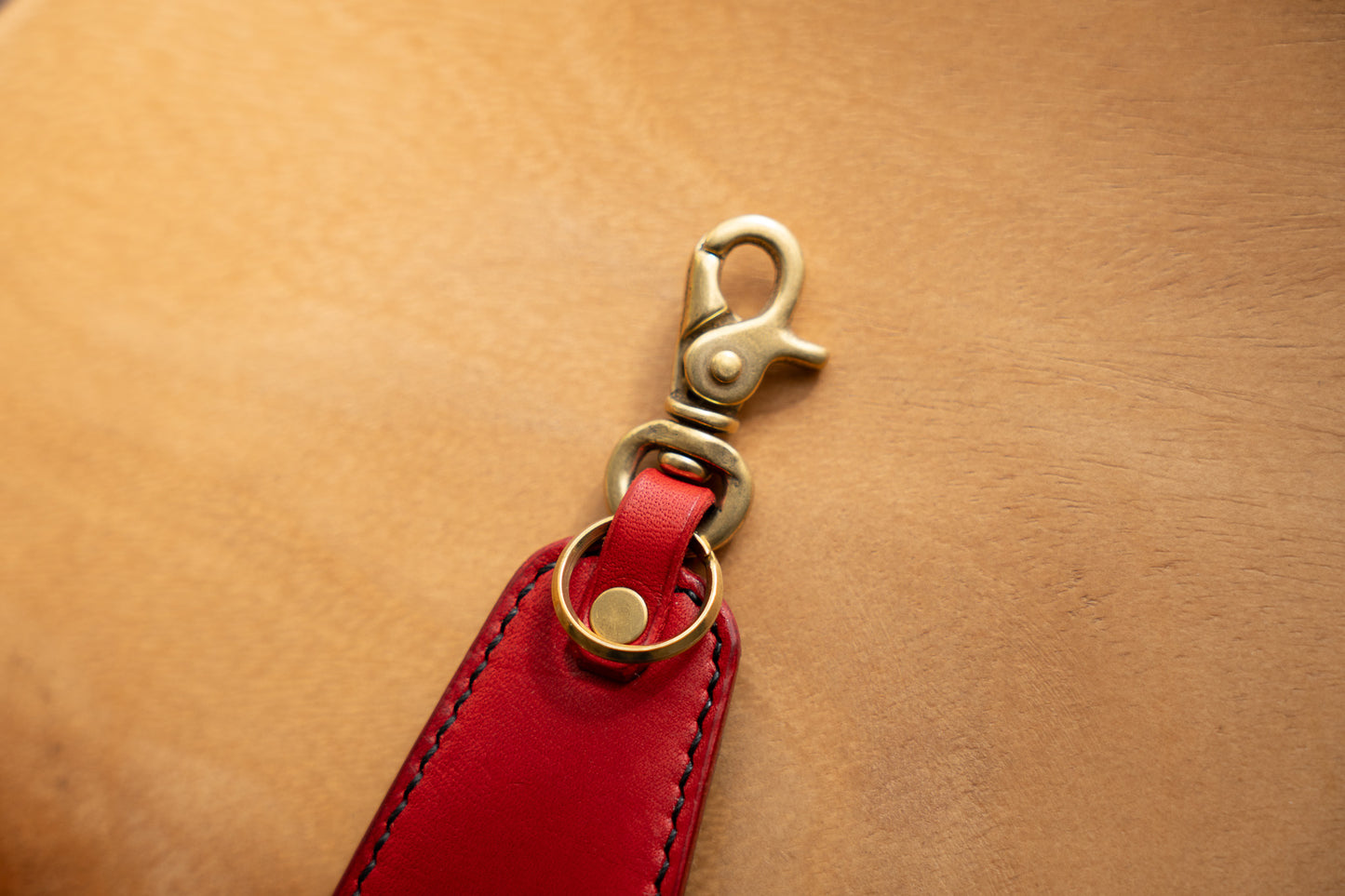 【一点物】靴ベラキーホルダー レッド