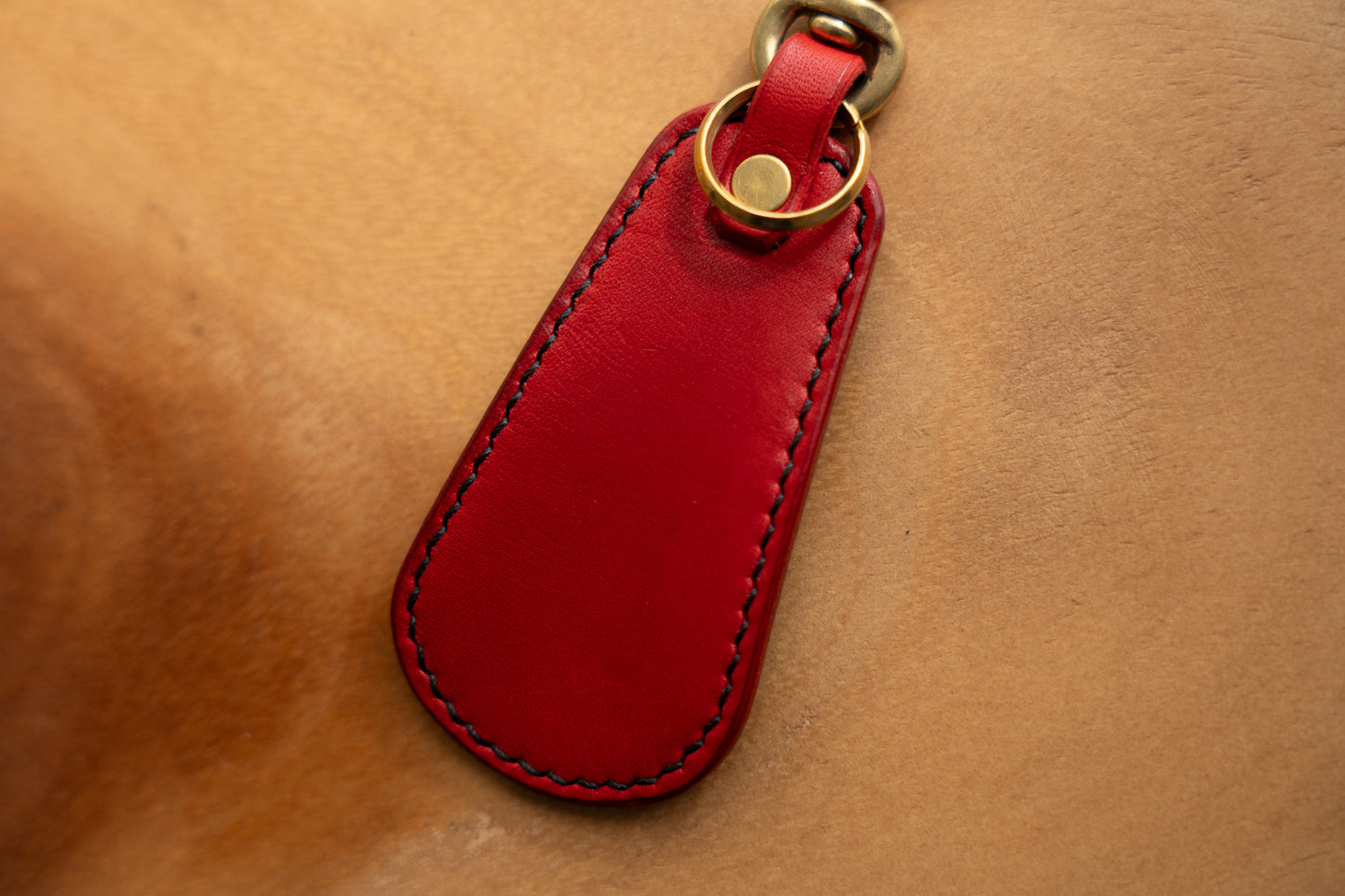 【一点物】靴ベラキーホルダー レッド
