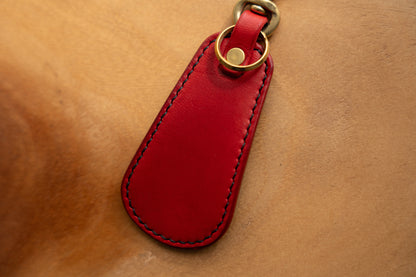 【一点物】靴ベラキーホルダー レッド