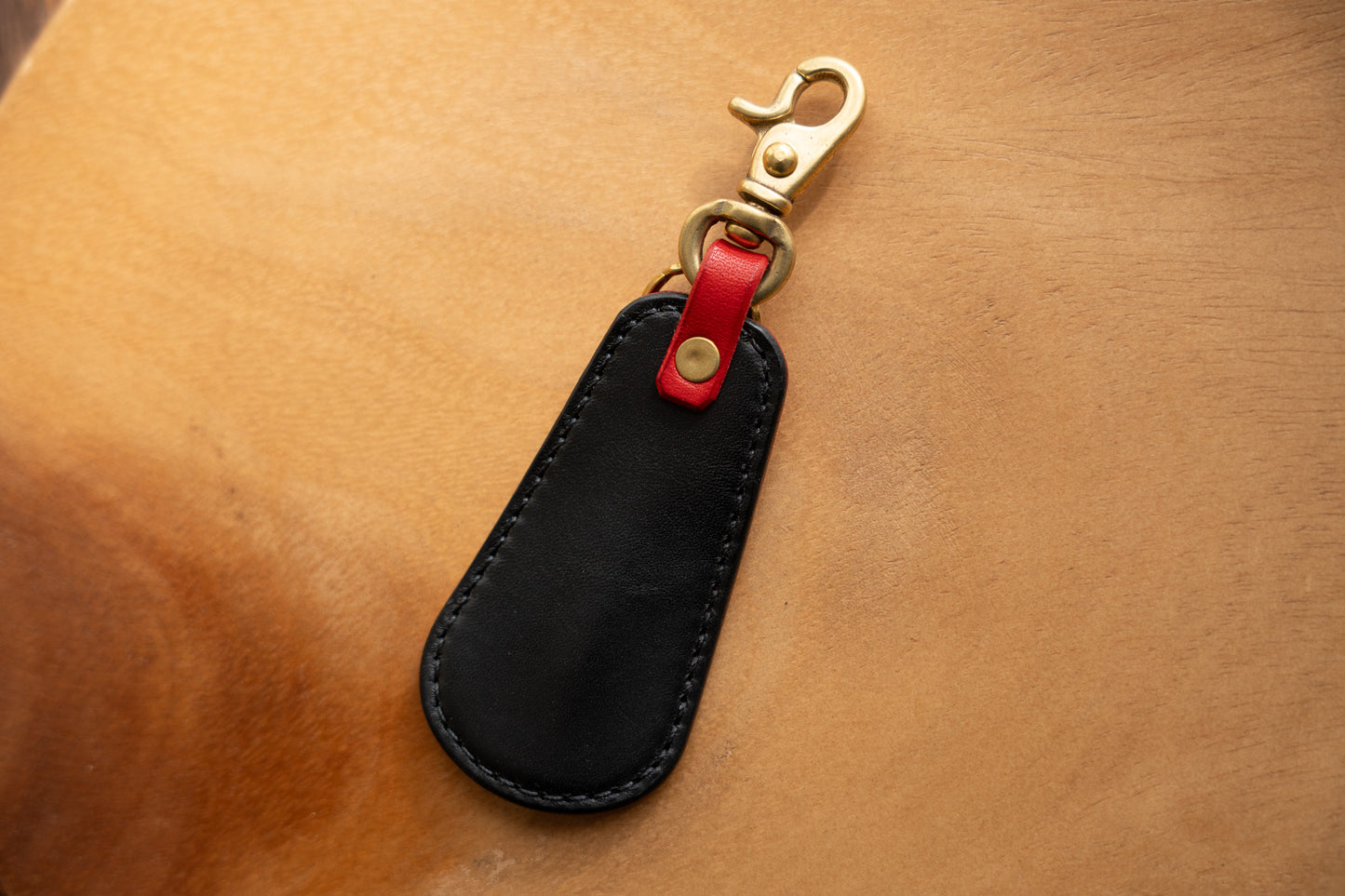 【一点物】靴ベラキーホルダー レッド