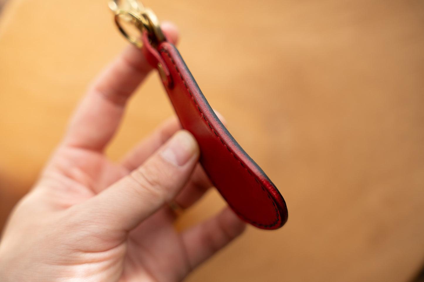 【一点物】靴ベラキーホルダー レッド