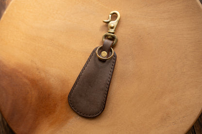 【一点物】靴ベラキーホルダー ブラウン