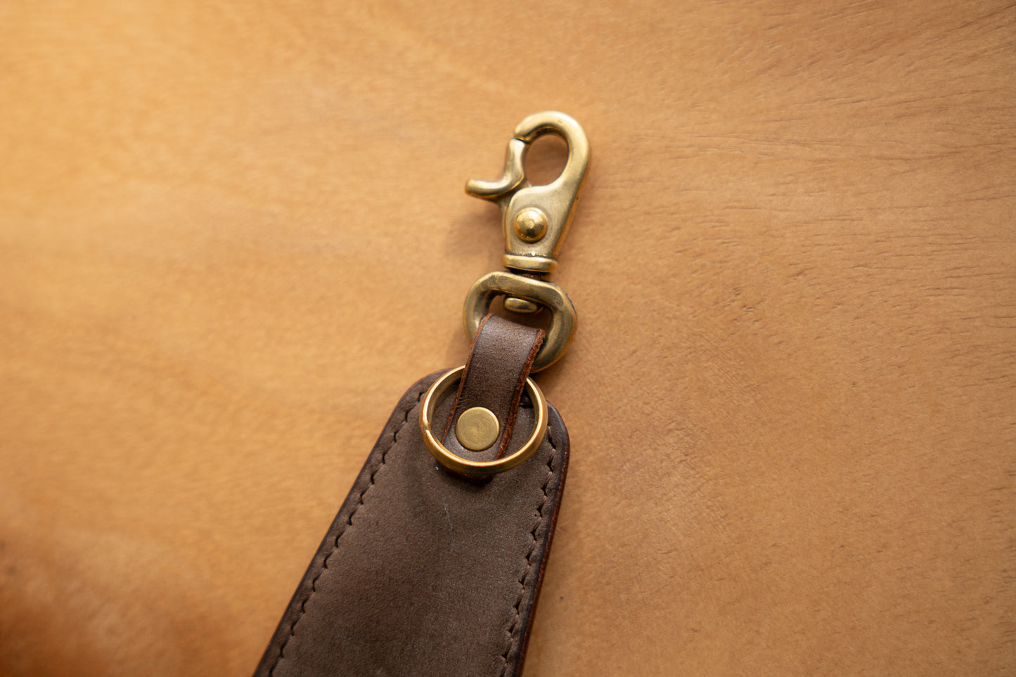 【一点物】靴ベラキーホルダー ブラウン