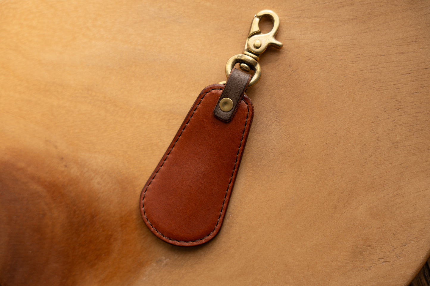 【一点物】靴ベラキーホルダー ブラウン