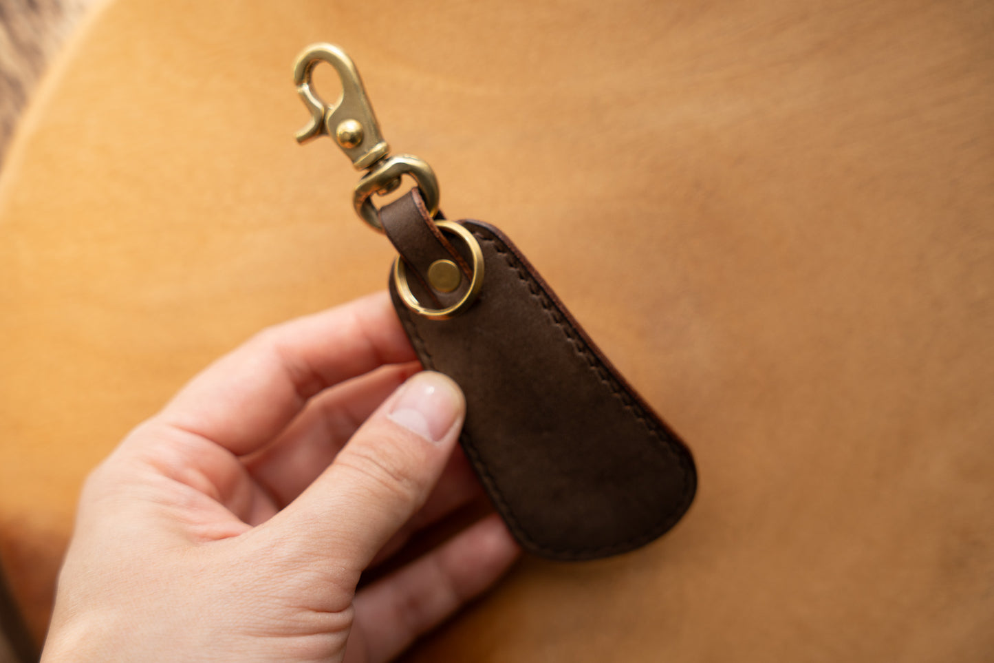 【一点物】靴ベラキーホルダー ブラウン