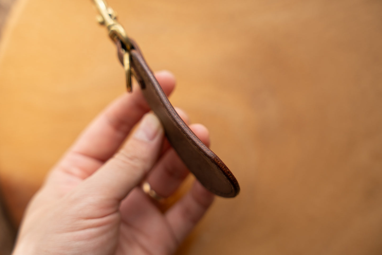 【一点物】靴ベラキーホルダー ブラウン