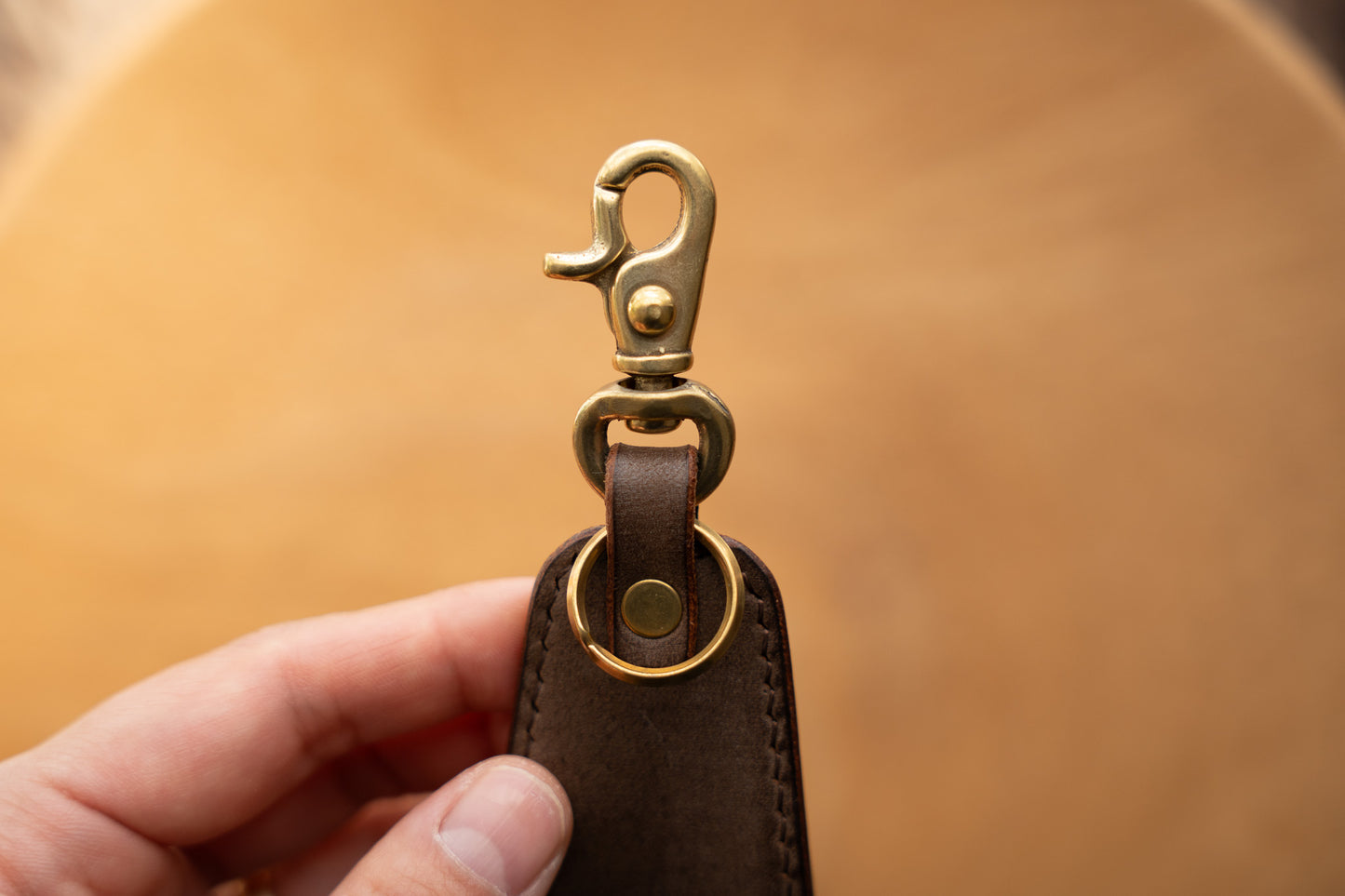 【一点物】靴ベラキーホルダー ブラウン