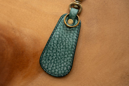 【一点物】靴ベラキーホルダー ビリジアン