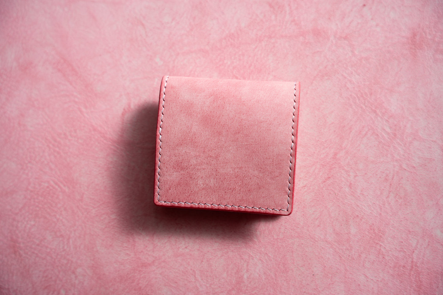 【一点物】ボックス型コインケース ピンク