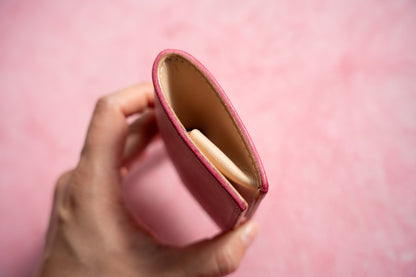 【一点物】ボックス型コインケース ピンク