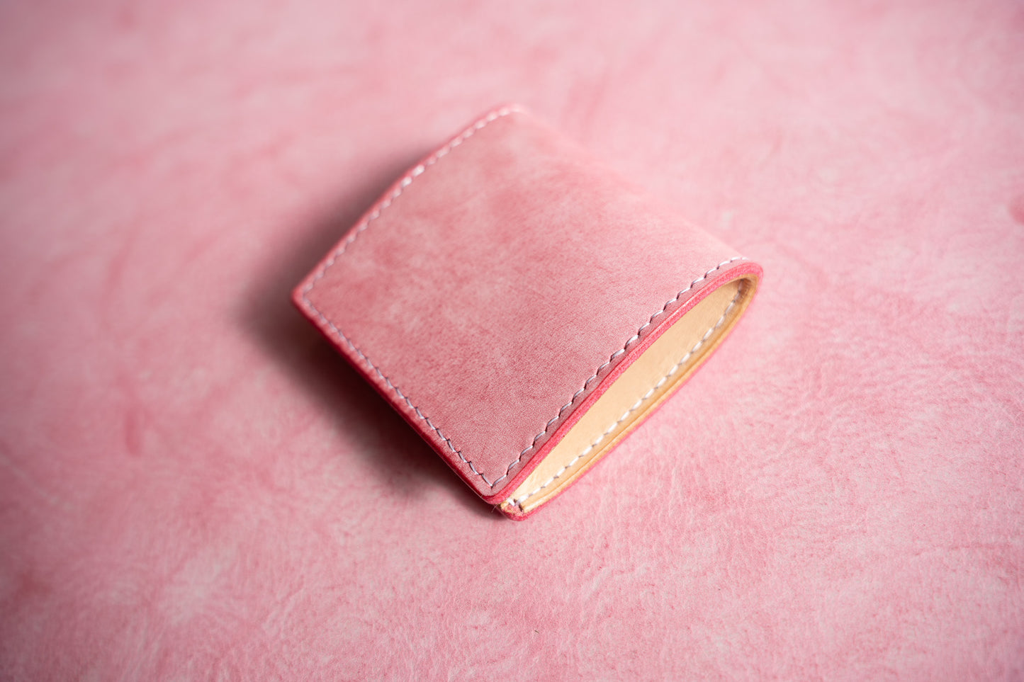 【一点物】ボックス型コインケース ピンク