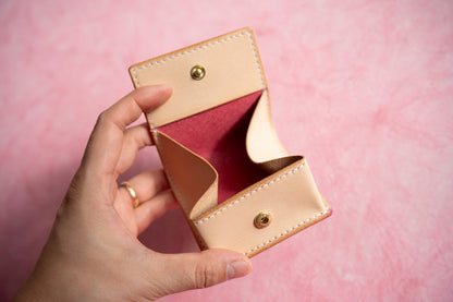 【一点物】ボックス型コインケース ピンク