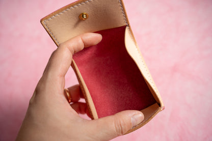 【一点物】ボックス型コインケース ピンク