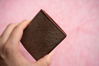 【一点物】ボックス型コインケース ブラウン