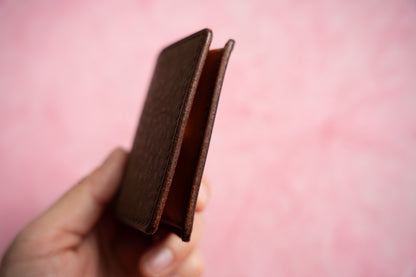 【一点物】ボックス型コインケース ブラウン