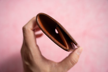 【一点物】ボックス型コインケース ブラウン