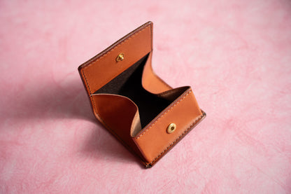 【一点物】ボックス型コインケース ブラウン