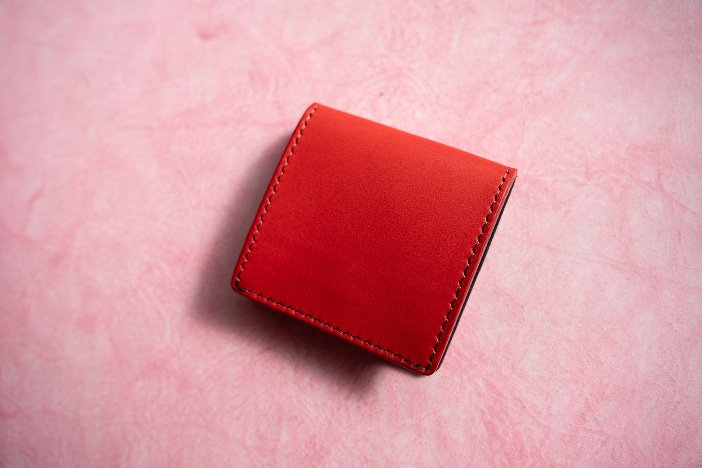 【一点物】ボックス型コインケース レッド