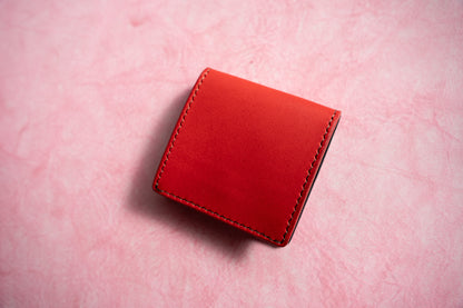 【一点物】ボックス型コインケース レッド