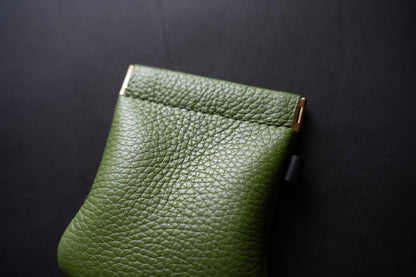 【一点物】バネロポーチ　オリーブグリーン