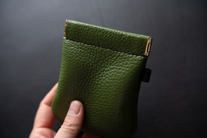 【一点物】バネロポーチ　オリーブグリーン