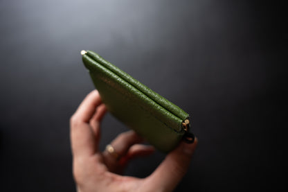 【一点物】バネロポーチ　オリーブグリーン