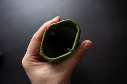 【一点物】バネロポーチ　オリーブグリーン