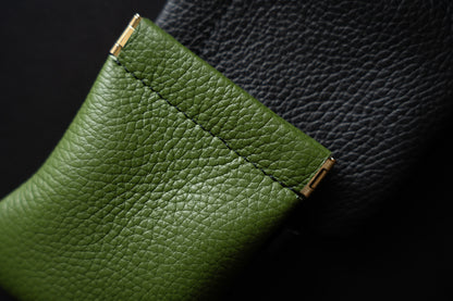 【一点物】バネロポーチ　オリーブグリーン