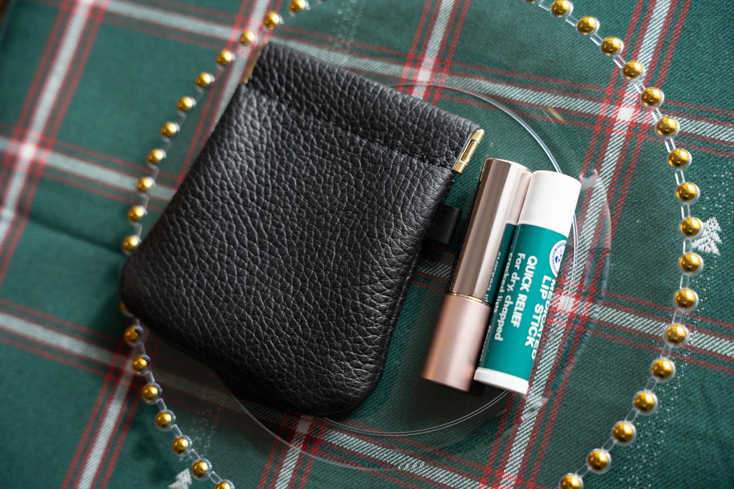 【一点物】バネロポーチ　オリーブグリーン