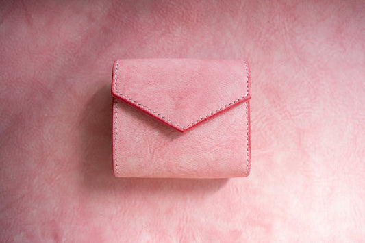 【一点物】ノーブル ピンクxナチュラル カードポケット増量