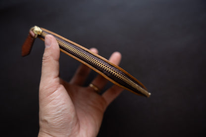 【一点物】L字ファスナー スリム財布 イエロー