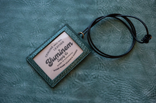 【一点物】縦型IDケース ビリジアン