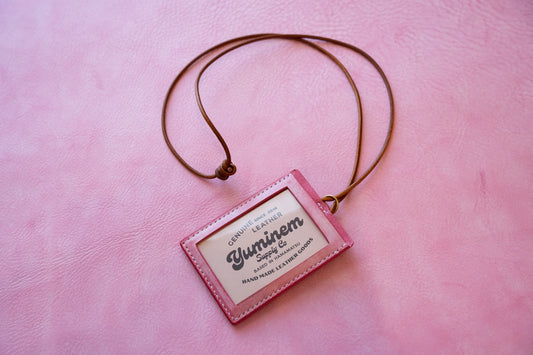 【一点物】縦型IDケース ピンク