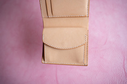 【一点物】ノーブル ピンクxナチュラル カードポケット増量