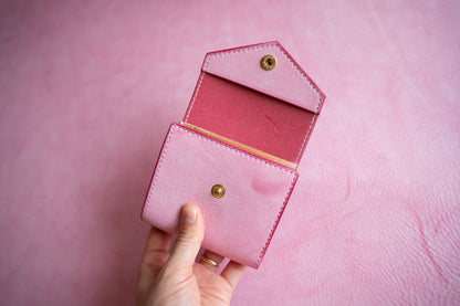 【一点物】ノーブル ピンクxナチュラル カードポケット増量