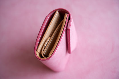 【一点物】ノーブル ピンクxナチュラル カードポケット増量