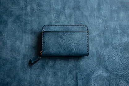 【一点物】ラウンドミニ財布 ネイビー