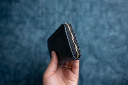 【一点物】ラウンドミニ財布 ネイビー