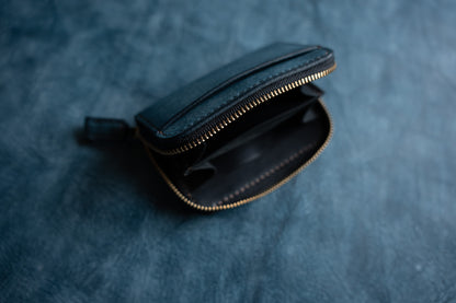 【一点物】ラウンドミニ財布 ネイビー