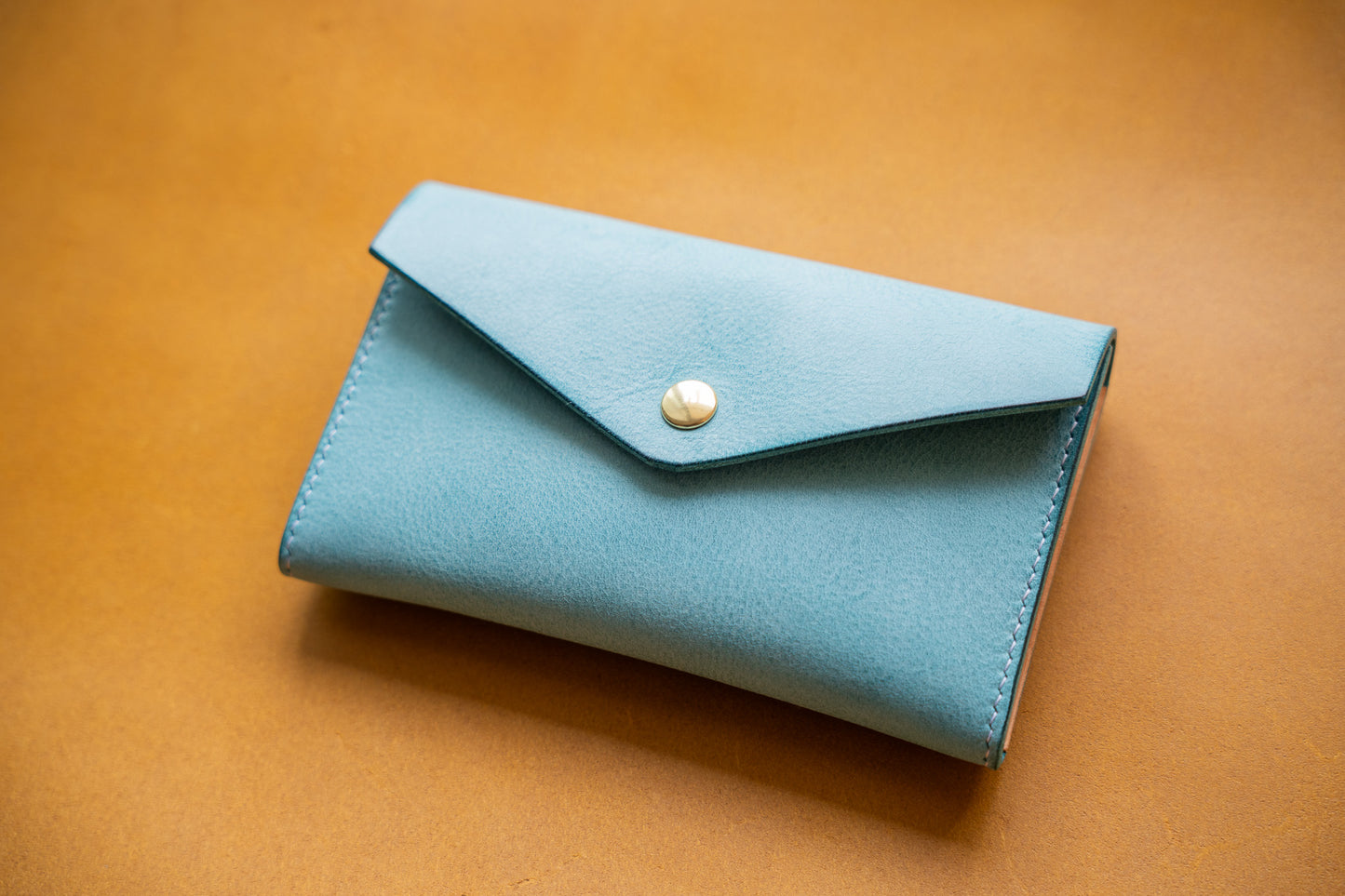 【一点物】アイスブルーのポーチL