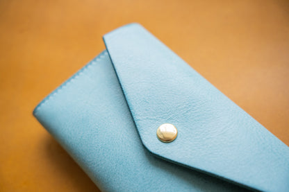 【一点物】アイスブルーのポーチL